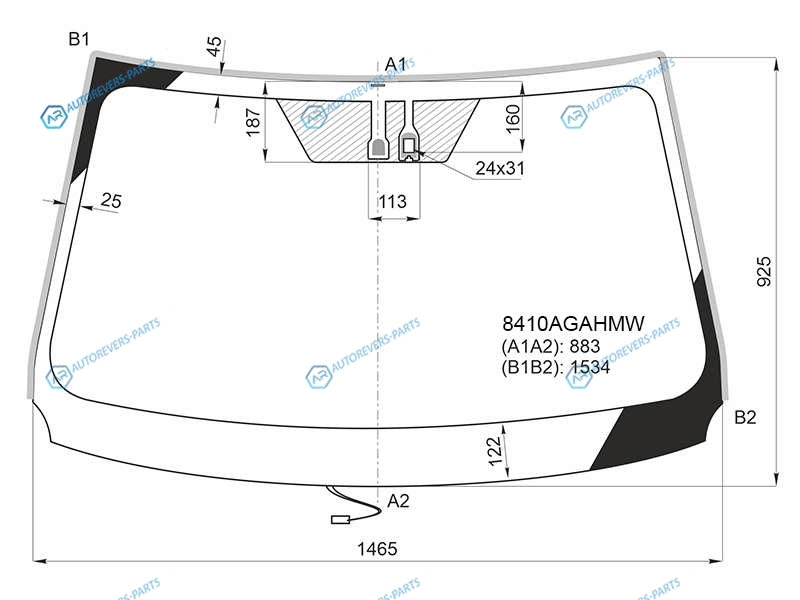 8410AGAHMW Стекло лобовое с обогревом щеток + дд TOYOTA RAV4 C4 13-19