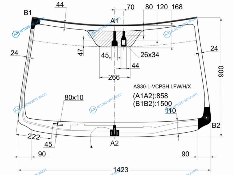 AS30-L-VCPSH LFWHX Стекло лобовое с обогревом щеток + дд TOYOTA RAV4 CA3 05-12