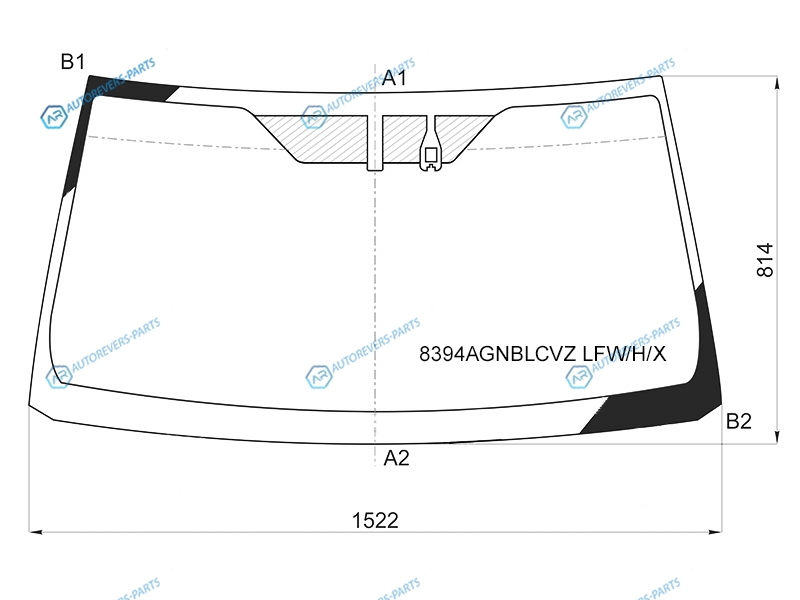8394AGNBLCVZ LFWHX Стекло лобовое с обогревом щеток + камера TOYOTA LAND CRUISER PRADO 17-