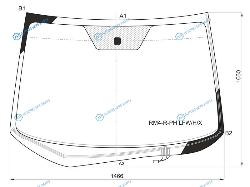 RM4-R-PH LFWHX Стекло лобовое с обогревом щеток HONDA CR-V RM1RM4 12-17