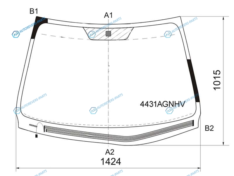 4431AGNHV Стекло лобовое с обогревом щеток KIA CEED 5D 06-10