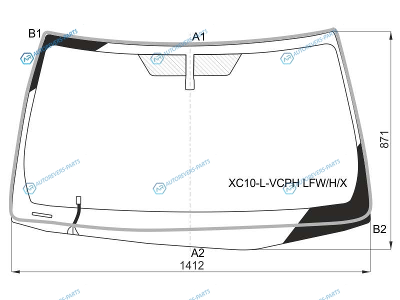 XC10-L-VCPH LFWHX Стекло лобовое с обогревом щеток LEXUS RC 2D COUPE 15-
