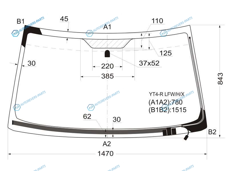 YT4-R LFWHX Стекло лобовое с обогревом щеток SUZUKI ESCUDOGRAND VITARA SUV 35D 05-15