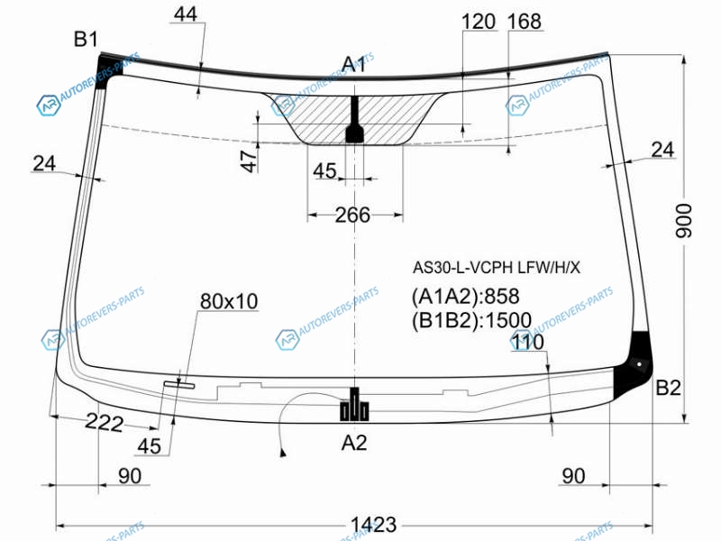 AS30-L-VCPH LFWHX Стекло лобовое с обогревом щеток TOYOTA RAV4 CA3 05-12