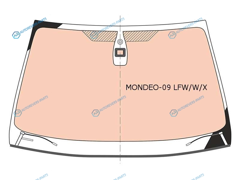 MONDEO-09 LFWWX Стекло лобовое с полным обогревом (изм. Шелкография) + дд FORD MONDEO 45D 09-13