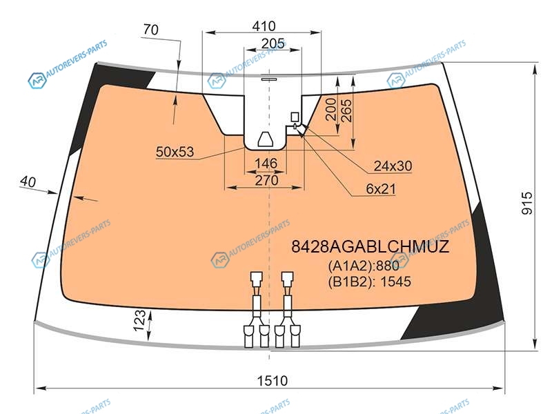 8428AGABLCHMUZ Стекло лобовое с полным обогревом + дд +камера +проекция TOYOTA CAMRY XV70 17-