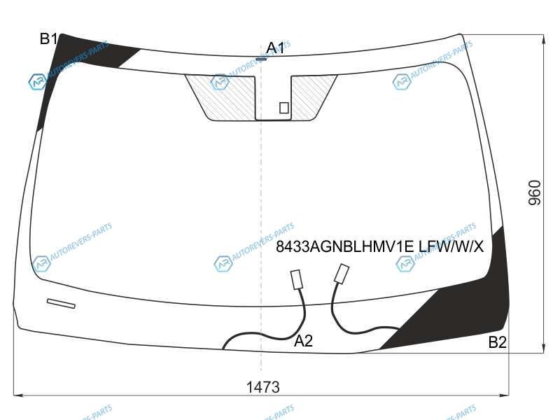 8433AGNBLHMV1E LFWWX Стекло лобовое с полным обогревом + дд LEXUS ES 19-