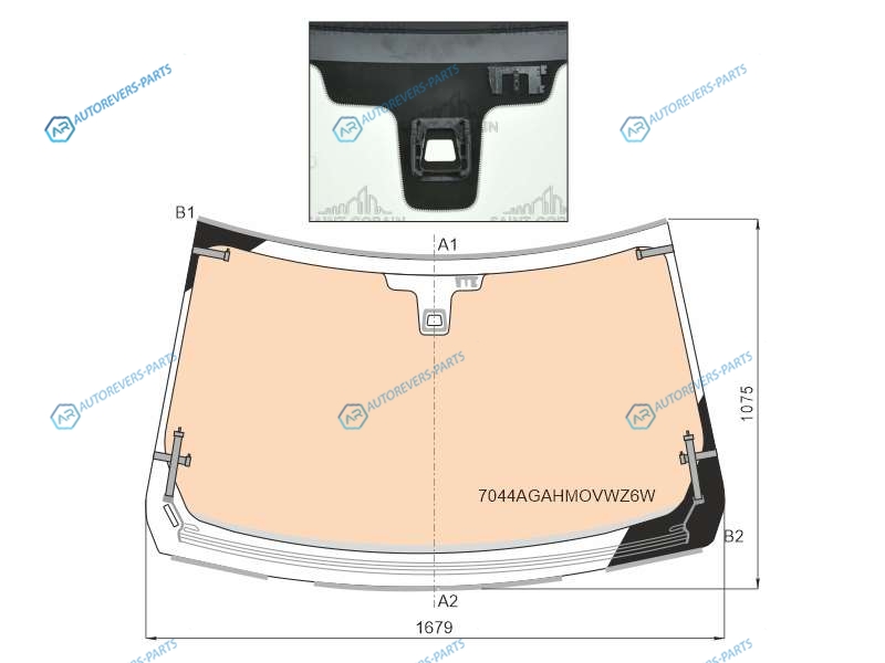 7044AGAHMOVWZ6W Стекло лобовое с полным обогревом + дд LR RANGE ROVER (L405) 14-