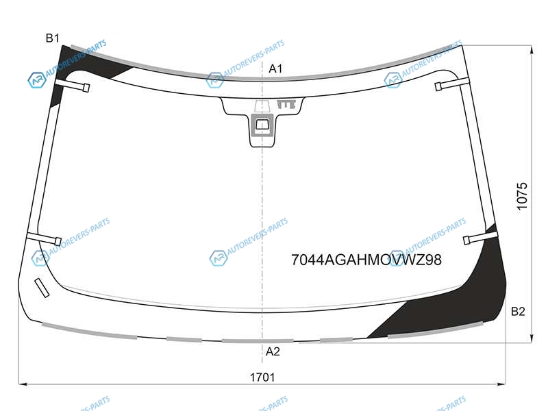 7044AGAHMOVWZ98 Стекло лобовое с полным обогревом + дд RANGE ROVER (L405) 16-