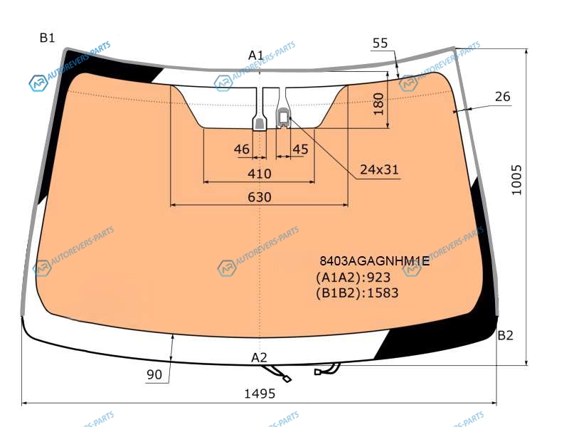 8403AGAGNHM1E Стекло лобовое с полным обогревом + дд TOYOTA CAMRY ACV50 15-18