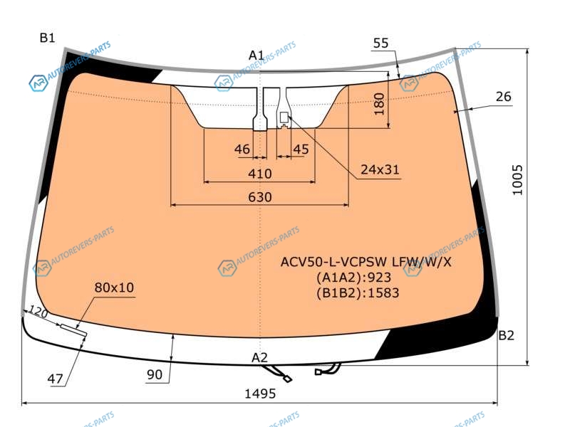 ACV50-L-VCPSW LFWWX Стекло лобовое с полным обогревом + дд TOYOTA CAMRY ACV50 15-18