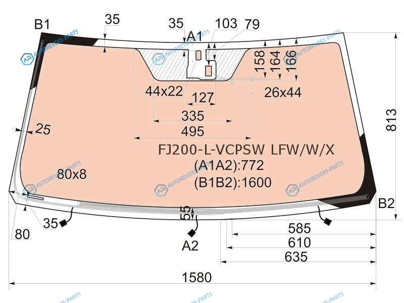 FJ200-L-VCPSW LFWWX Стекло лобовое с полным обогревом + дд TOYOTA LAND CRUISERLEXUS LX570 13-15