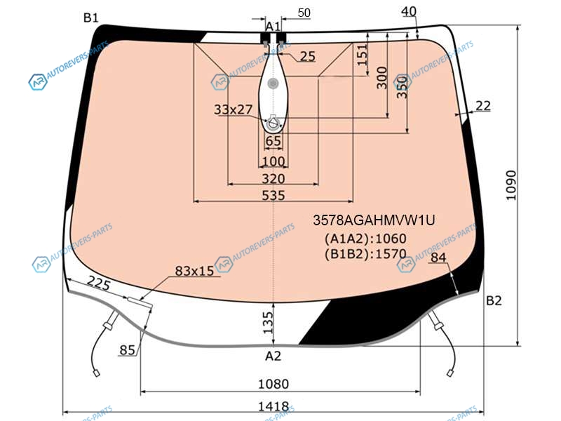 3578AGAHMVW1U Стекло лобовое с полным обогревом +дд FORD FOCUS III 45D 12-19