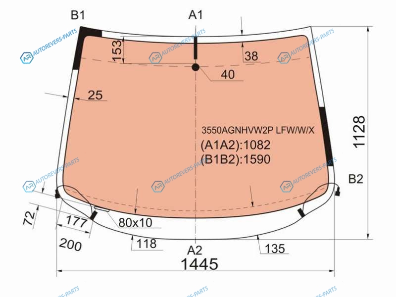 3550AGNHVW2P LFWWX Стекло лобовое с полным обогревом FORD GALAXY 95-06VOLKSWAGEN SHARAN 95-09