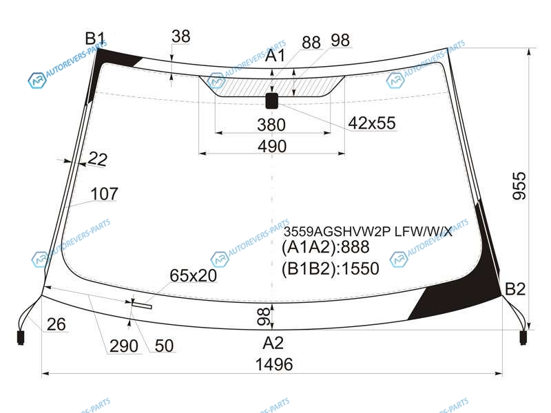 3559AGSHVW2P LFWWX Стекло лобовое с полным обогревом FORD MONDEO 45D 00-07