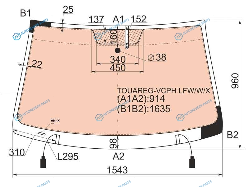 TOUAREG-VCPH LFWWX Стекло лобовое с полным обогревом VOLKSWAGEN TOUAREGPORSCHE CAYENNE 02-10