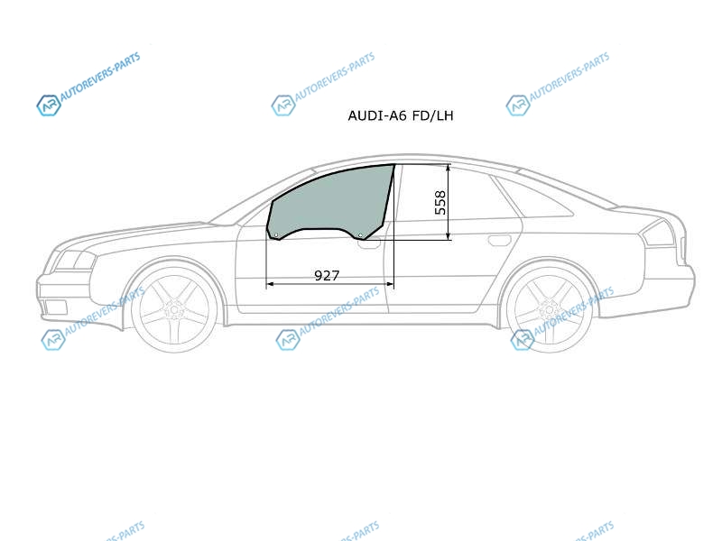 AUDI-A6 FDLH Стекло переднее левое опускное AUDI A6S6 45D 97-04