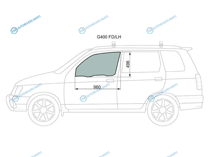 G400 FDLH Стекло переднее левое опускное DAIHATSU PYZAR 5D WGN 96-02