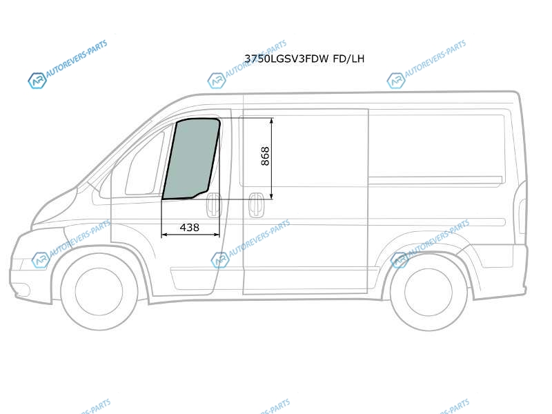 3750LGSV3FDW FDLH Стекло переднее левое опускное PEUGEOT BOXER IIFIAT DUCATO IICITROEN JUMPER II 06-