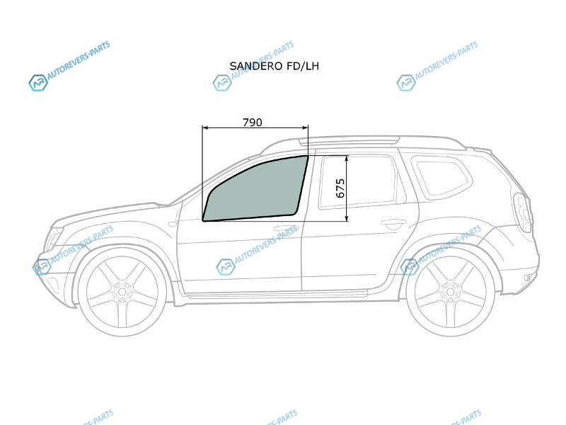 SANDERO FDLH Стекло переднее левое опускное RENAULT 08-14RENAULT DUSTER 10-21NISSAN TERRANO 14-
