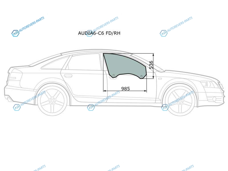 AUDIA6-C6 FDRH Стекло переднее правое опускное AUDI A6 (C6)S6 (C6) 45D 04-11