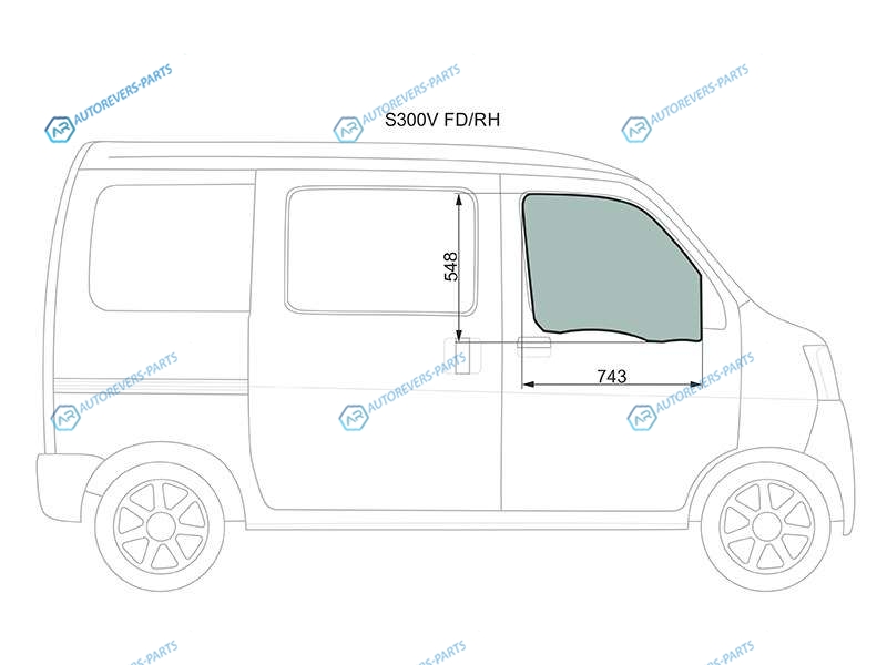 S300V FDRH Стекло переднее правое опускное Daihatsu AtraiHijet Cargo 05-