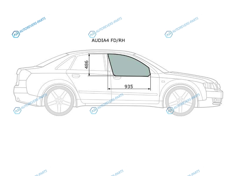 AUDIA4 FDRH Стекло переднее правое опускное AUDI A4S4 45D 94-01