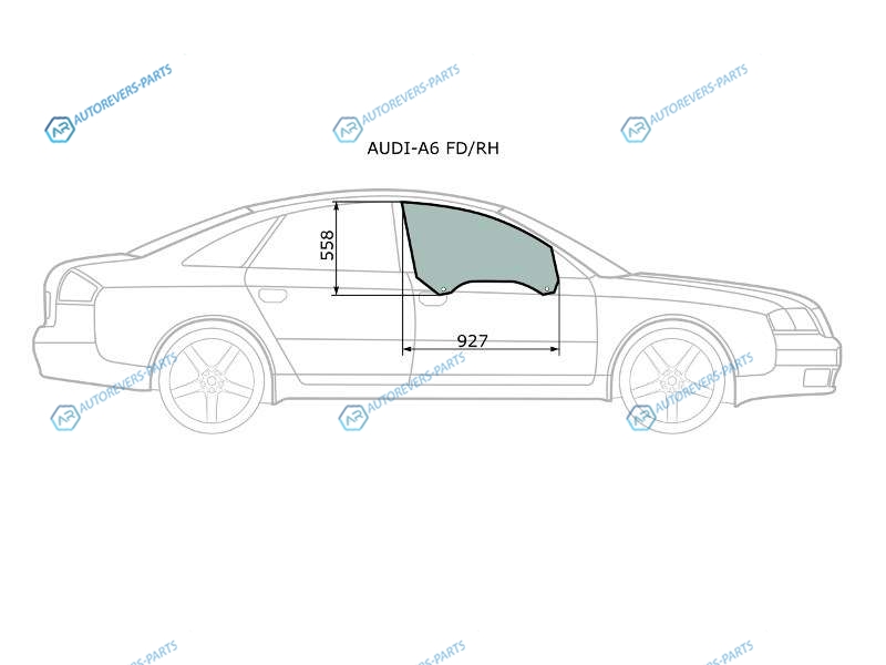 AUDI-A6 FDRH Стекло переднее правое опускное AUDI A6S6 45D 97-04