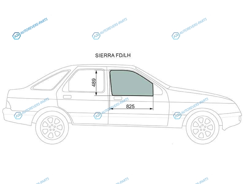 SIERRA FDRH Стекло переднее правое опускное FORD 45D 87-93