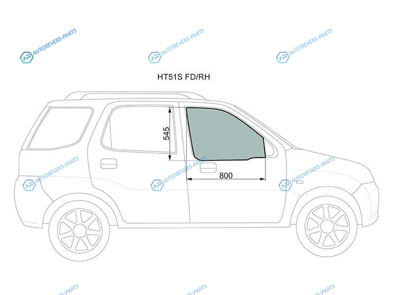 HT51S FDRH Стекло переднее правое опускное SUZUKI SWIFT 00-04SUZUKI IGNIS 00-07CHEVROLET CRUZE 5D 01-08