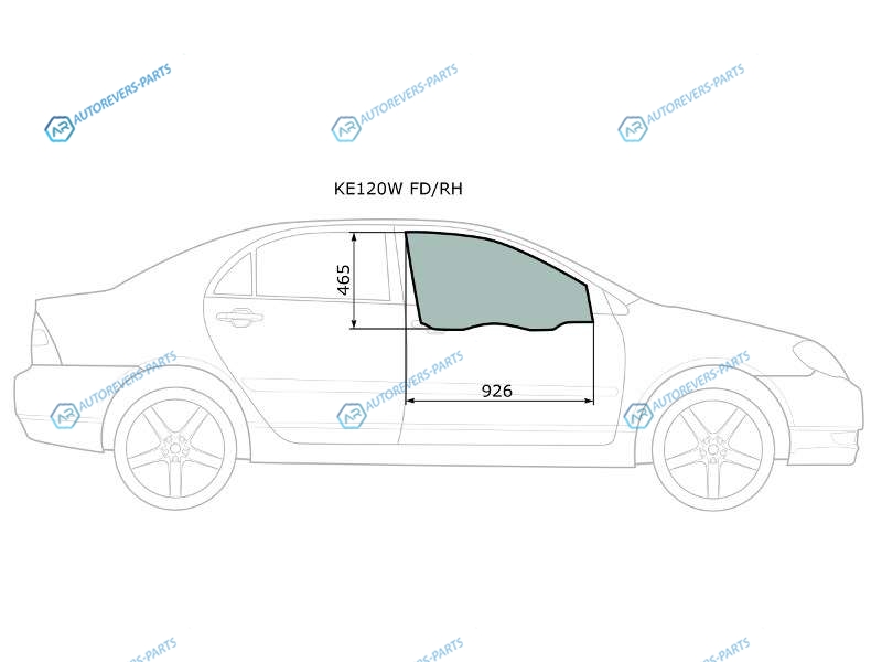 KE120W FDRH Стекло переднее правое опускное TOYOTA COROLLARUNXALLEXFIELDER 45D 00-06LIFAN SOLANO 06-16