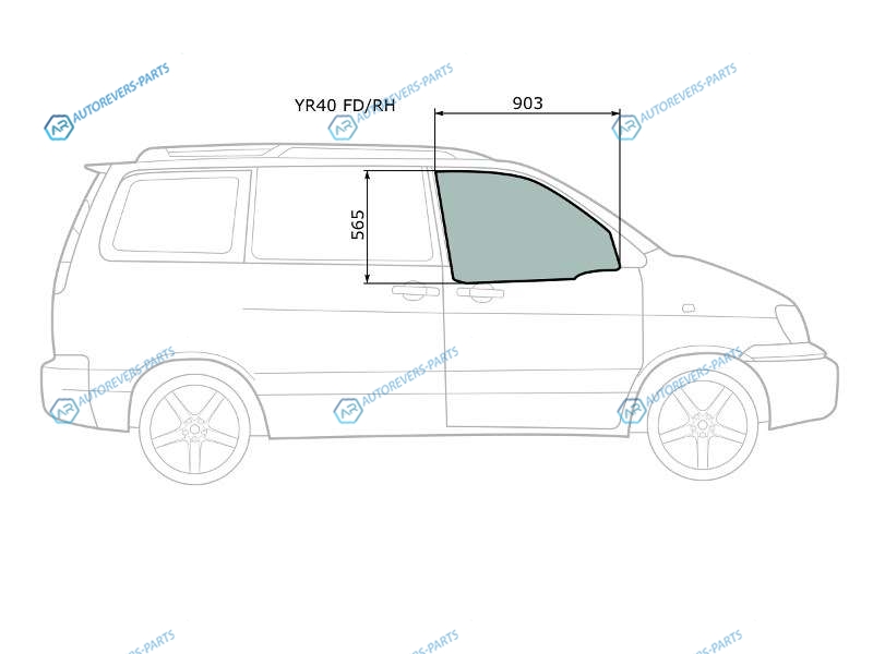 YR40 FDRH Стекло переднее правое опускное TOYOTA TOWNACE NOAHLITEACE 96-07