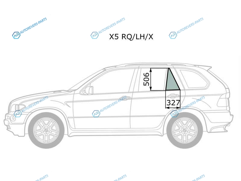 X5 RQLHX Стекло форточки (уголок) задней левой двери BMW E53 00-06