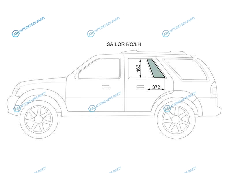 SAILOR RQLH Стекло форточки (уголок) задней левой двери GREAT WALL SOCOOLSAILOR PICK UP 05-