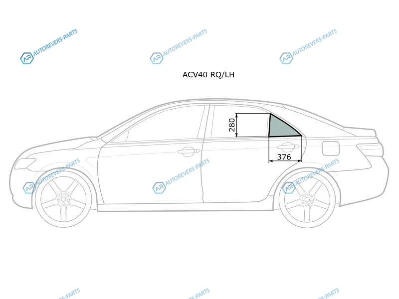 ACV40 RQLH Стекло форточки (уголок) задней левой двери TOYOTA CAMRY CV4 06-11