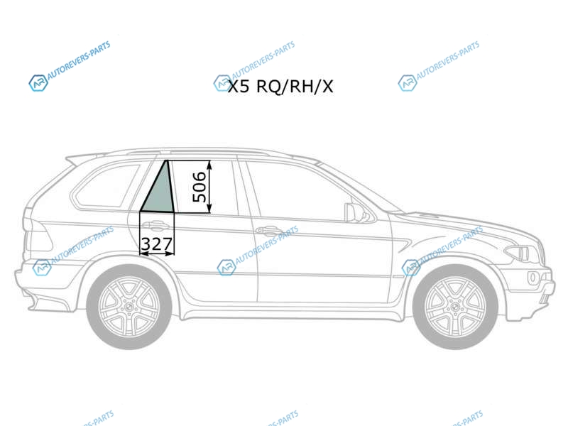 X5 RQRHX Стекло форточки (уголок) задней правой двери BMW E53 00-06