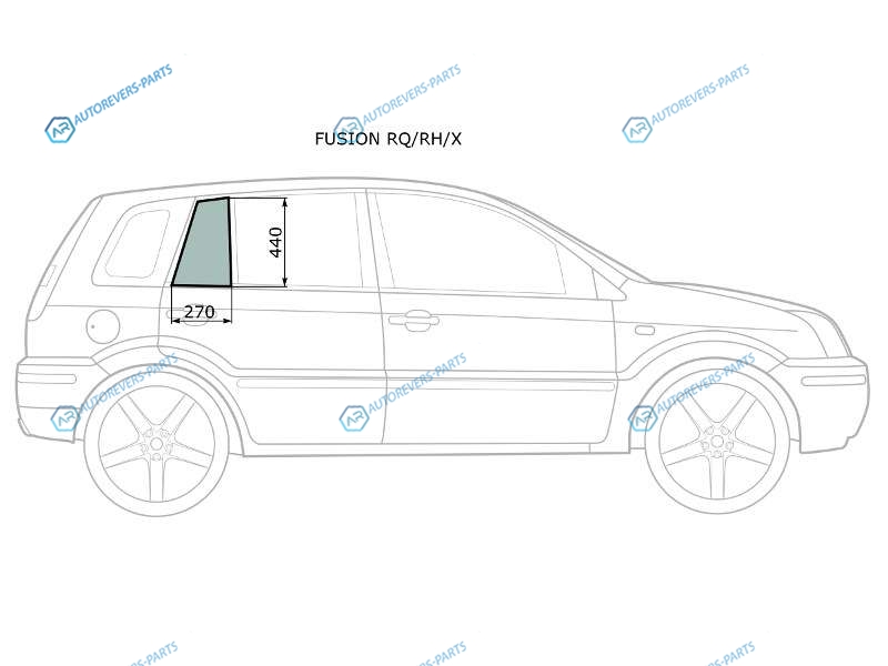 FUSION RQRHX Стекло форточки (уголок) задней правой двери FORD 02-12