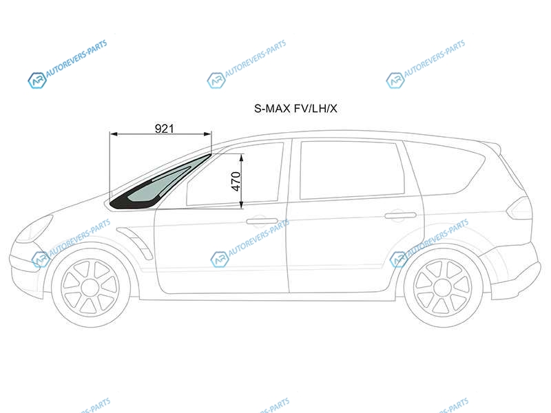 S-MAX FVLHX Стекло форточки (уголок) переднее левое FORD 06-15