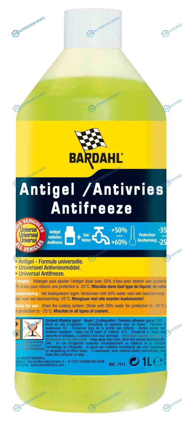 7111 ENGINE ANTIFREEZE Антифриз концентрат G12+ желтый. 1л