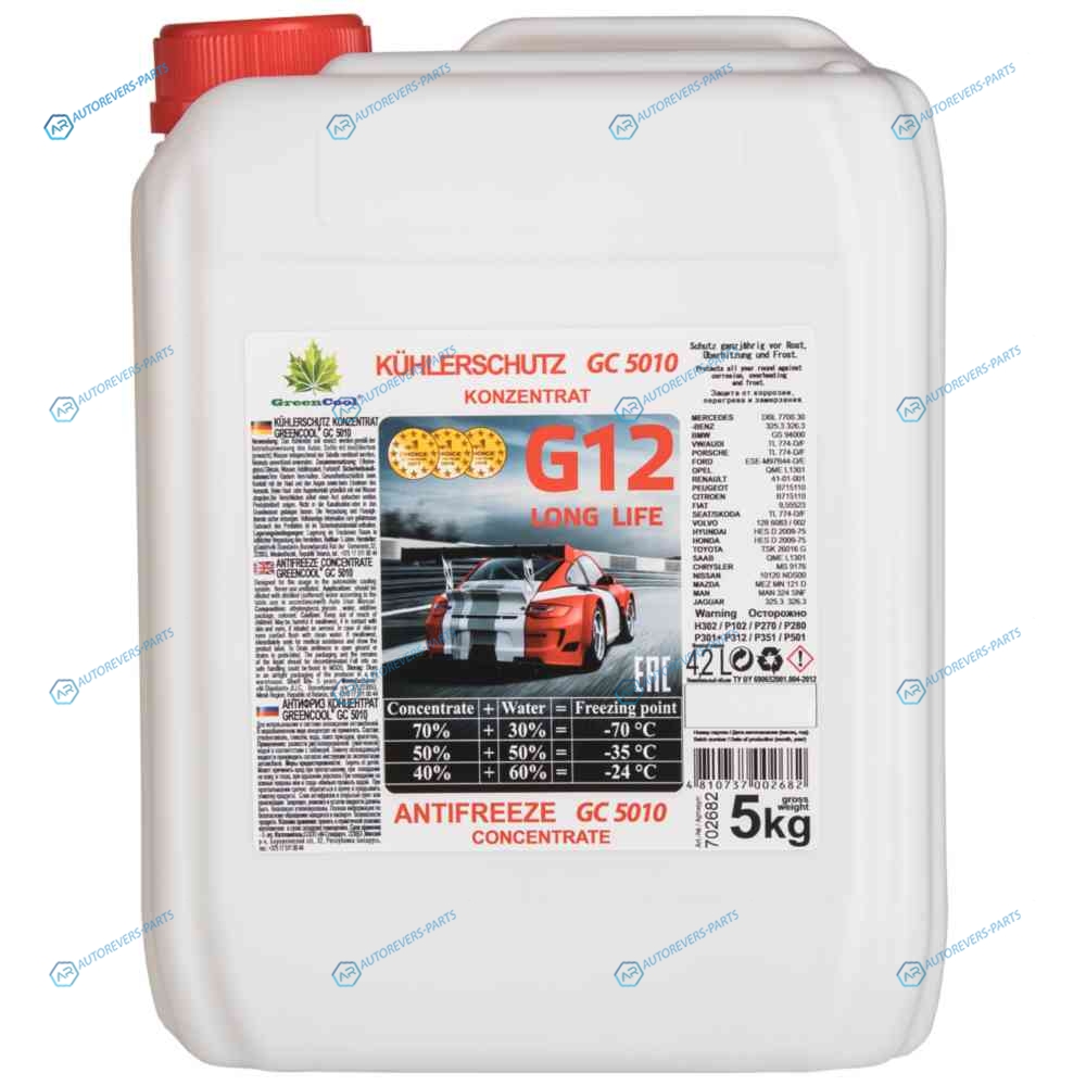 702682 Антифриз концентрат GreenCool GC5010 G12. 5 кг (красн.)