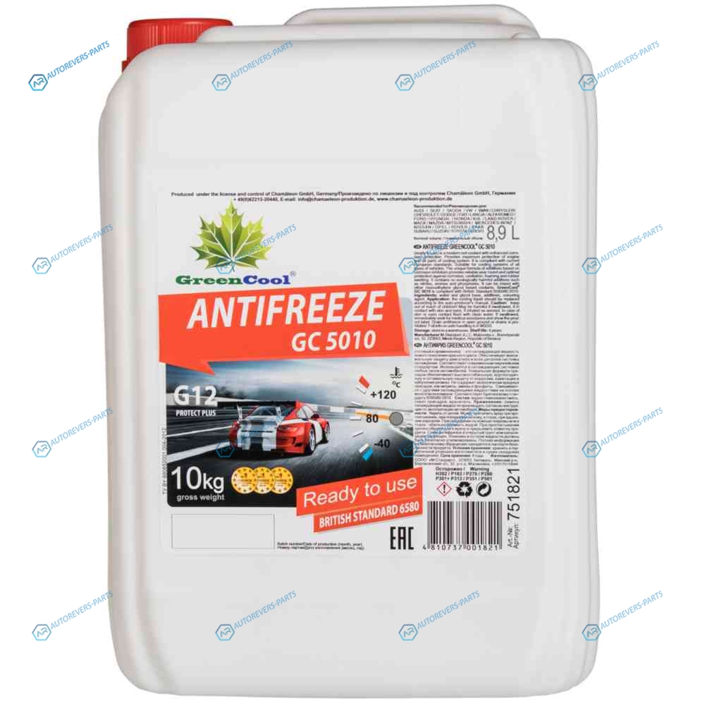 751821 Антифриз GreenCool GC5010 G12. 10 кг (красн.)
