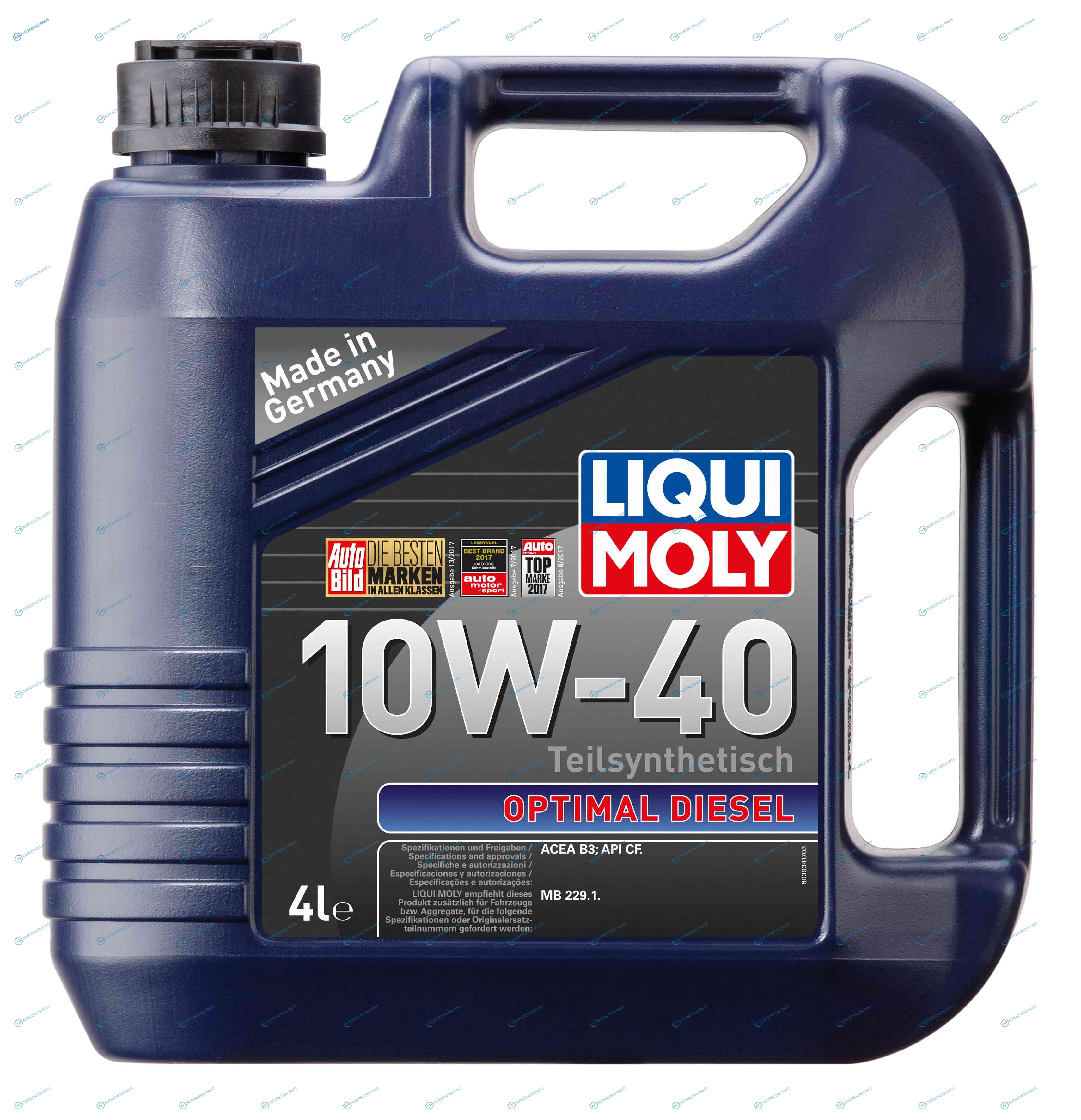 3934 Снят с производства 10W-40 CF OPTIMAL DIESEL 4л (полусинт.мотор.масло)