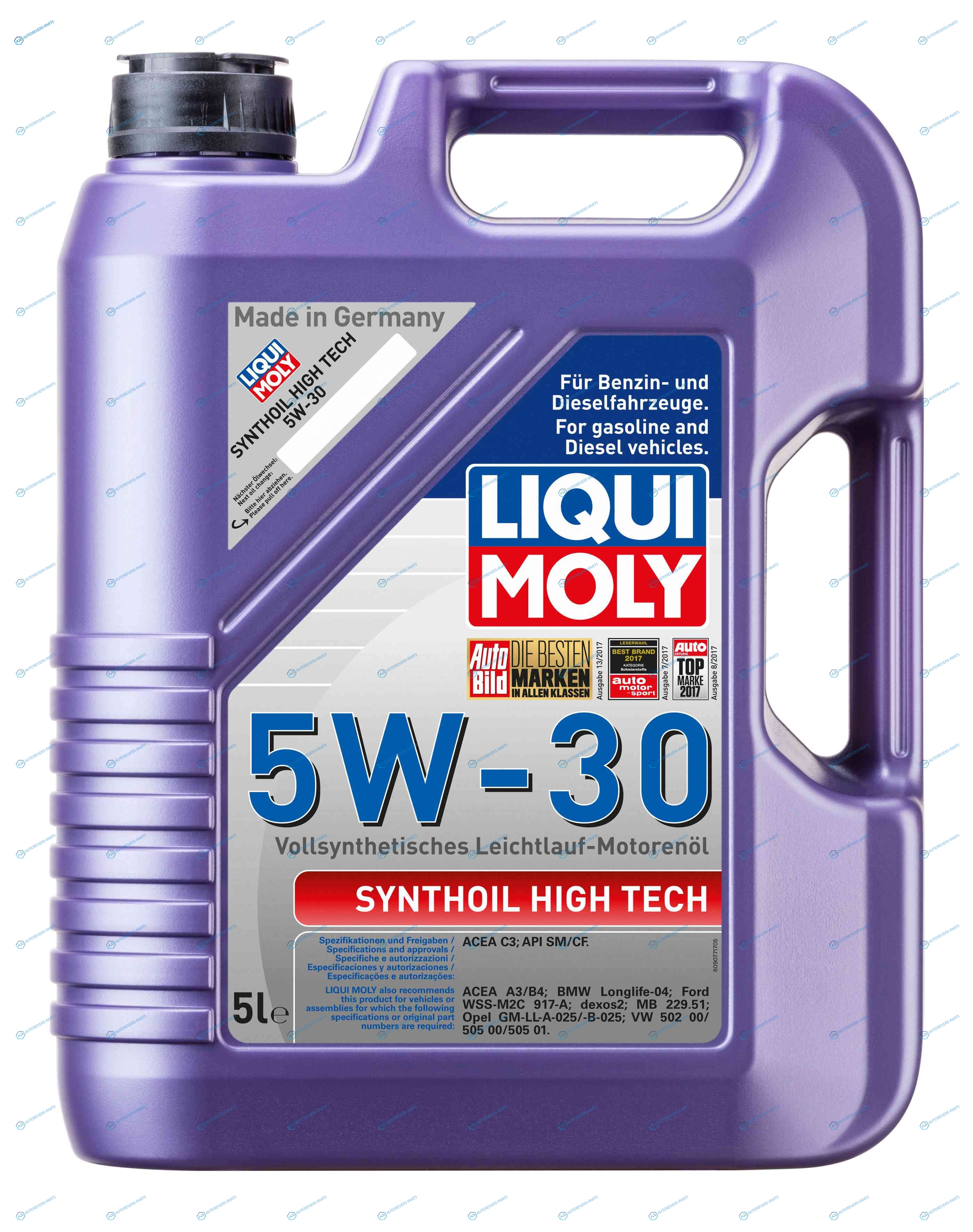 9077 5W-30 SMCF SYNTHOIL HIGH TECH 5л (синт.мотор.масло)