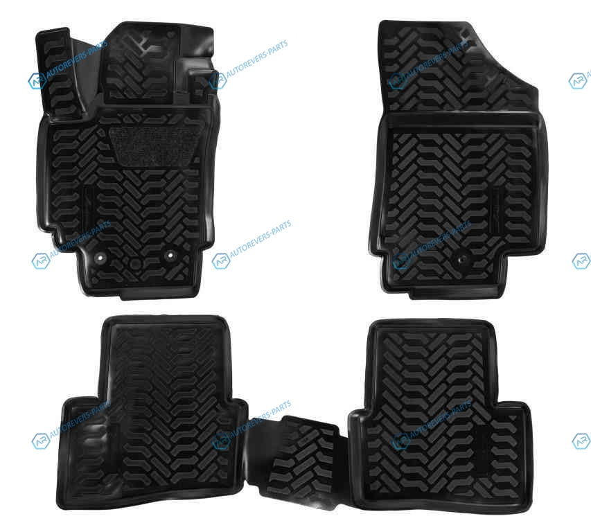 ACM-PS-34 Ковры в салон (3D с подпят.) для Hyundai Creta (16-) компл. 4 шт.. (крепеж). выс. борт. полимер.. черн.