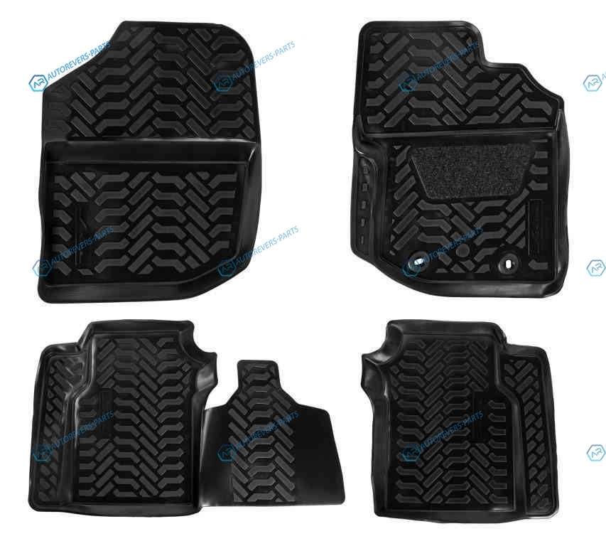 ACM-PS-33 Ковры в салон (3D с подпят.) для Honda Fit (RHD) (07-13) компл. 4 шт.. (крепеж). выс. борт. полимер.. черн.