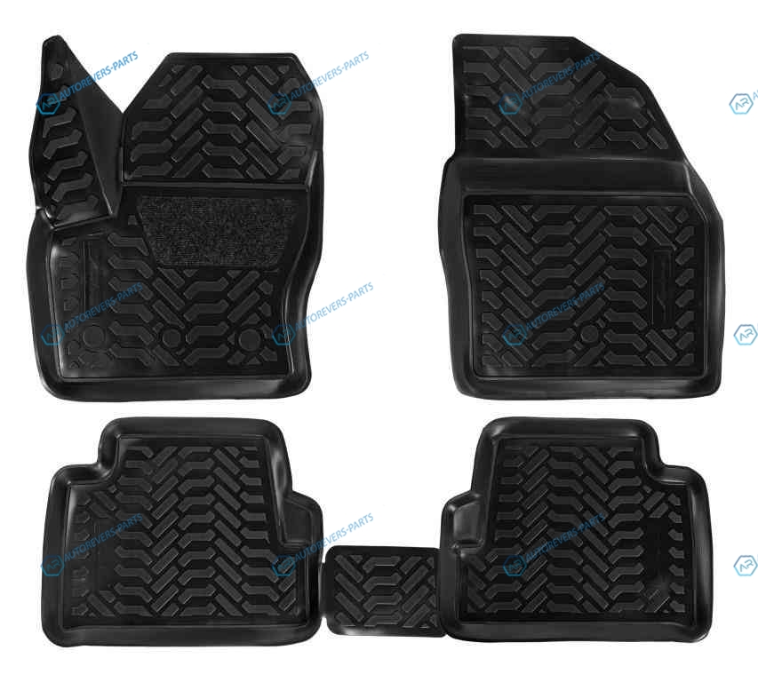 ACM-PS-30 Ковры в салон (3D с подпят.) для Ford Kuga (2013-) компл. 4 шт.. выс. борт. полимер.. черн.