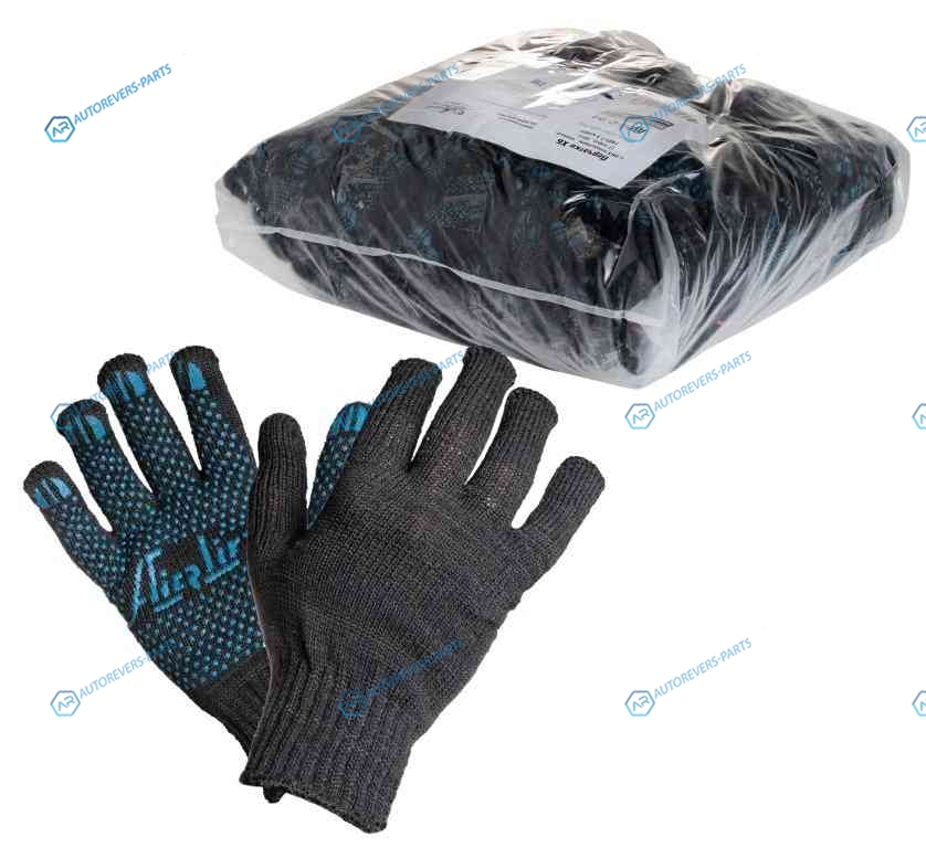 AWG-C-04 Перчатки ХБ с ПВХ покрытием. черные. (1 пара). 40гр.. 140Т7.5 класс