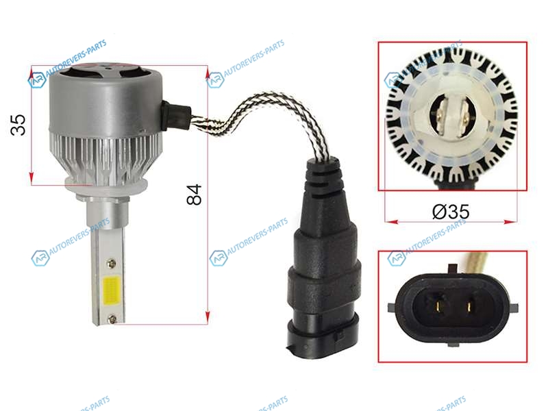 ST-H27-LED Комплект светодиодных ламп LED H27 36W3800LM