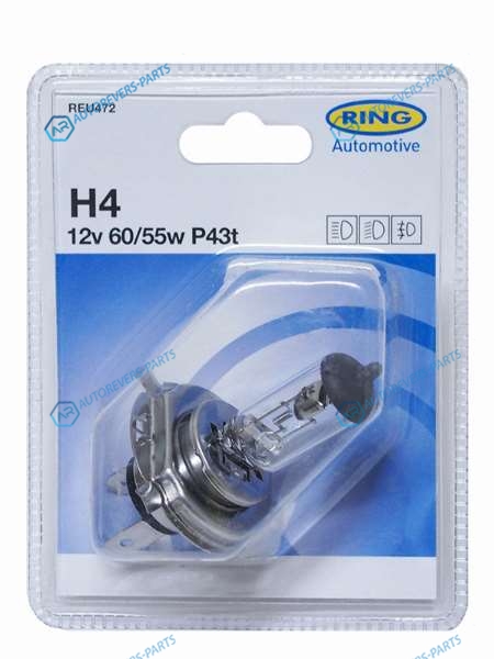 REU472 Лампа головного освещения H4 12V 6055W Блистер 1 шт.