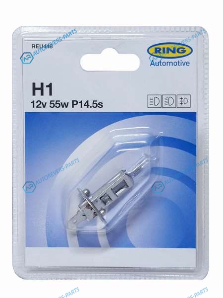REU448 Лампа головного освещения H1 12V 55W Блистер 1 шт.